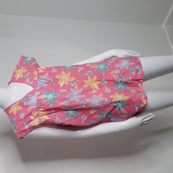 Artistic Creation Vintage Early 1990s Art Smock Floral Pink Size 1X - Picture 2 of 6